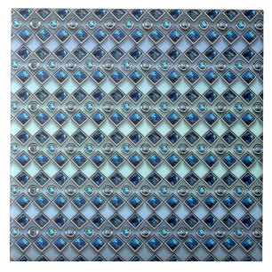 Blue Gemstones Decorative Ceramic Tile