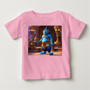 Blue Genie Magic–3D Cartoon Aladdin-Inspired Desig Baby T-Shirt