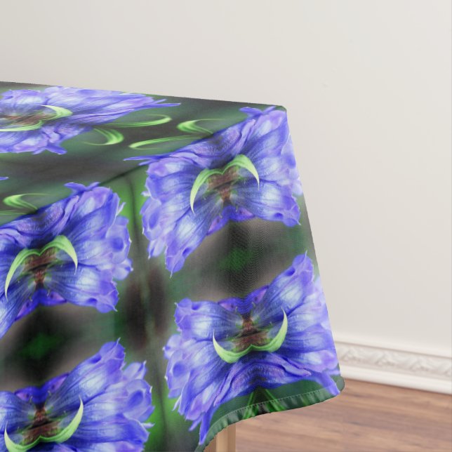 Blue Gentian Flower Abstract Art     Tablecloth (In Situ)