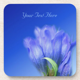 Blue Gentian Flower Nature Coaster Set