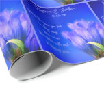 Blue Gentian Flower Wedding Personalised Wrapping Paper<br><div class="desc">Pretty blue gentian flower personalised wedding wrapping paper with a lovely verse for happiness.  Click on Customise to change font size,  colour,  and style.  Please visit Smilin' Eyes Treasures for more floral,  animal,  nature,  and digital art design cards and gifts.</div>