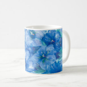 Blue Gentian Wildflower Painting  Coffee Mug