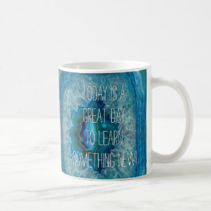 Blue Geode Rock Mineral Agate Crystal Image Coffee Mug