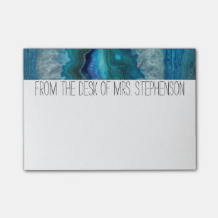 Blue Geode Rock Mineral Agate Crystal Image Post-it Notes