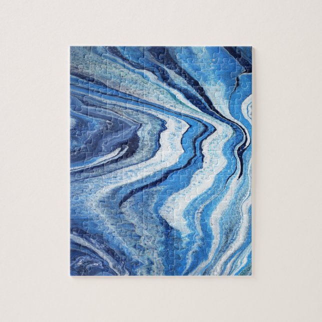 Blue Geode Sparkle Jigsaw Puzzle (Vertical)