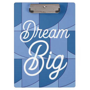 Blue Geometric Abstract Art Clipboard