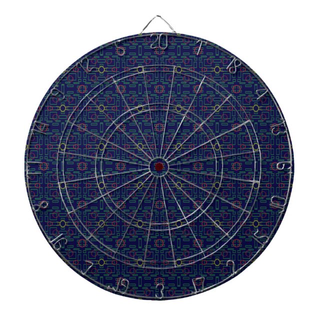 Blue Geometric  Dartboard (Front)