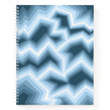 Blue geometric design notebook