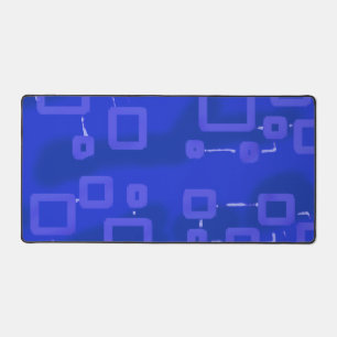 Blue Geometric Desk Mat