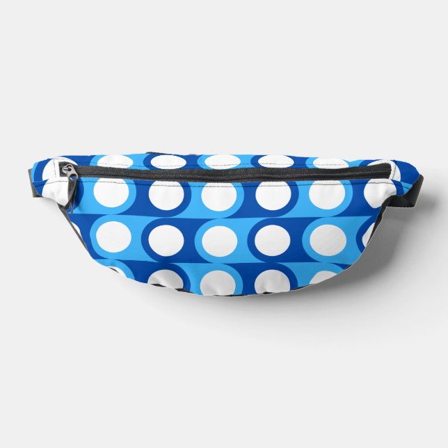Blue Geometric Fanny Pack (Lay Down)