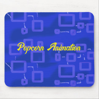 Blue Geometric Mouse Pad