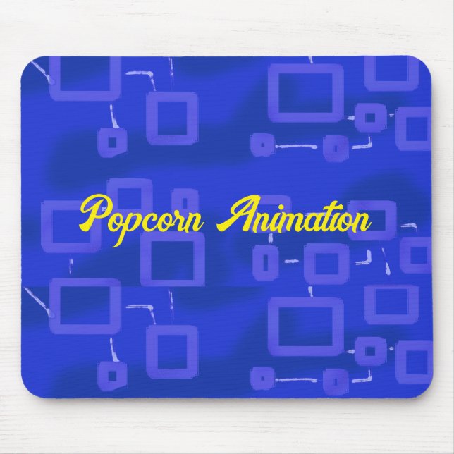 Blue Geometric  Mouse Pad (Front)