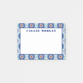 Blue Geometric Pattern custom notes