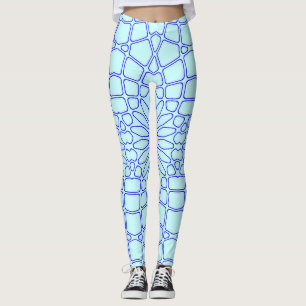 Blue geometric pattern "Ratti_Creative_Arts"     Leggings
