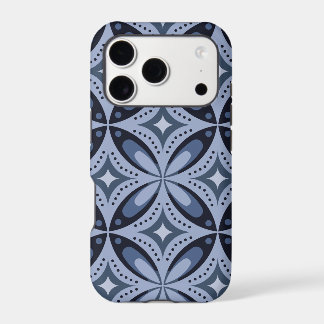 Blue Geometric Pattern Retro Style