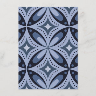 Blue Geometric Pattern Retro Style Advice Card