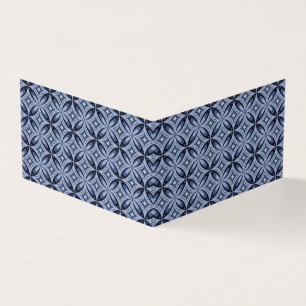 Blue Geometric Pattern Retro Style Business Card
