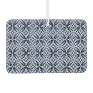 Blue Geometric Pattern Retro Style Car Air Freshener