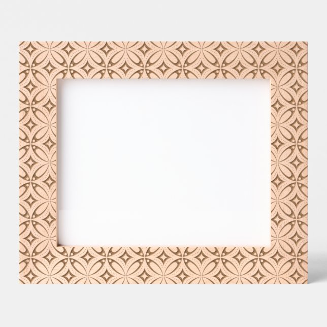 Blue Geometric Pattern Retro Style Etched Frames (Front)