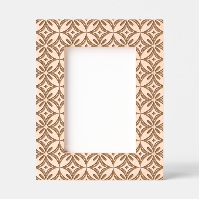 Blue Geometric Pattern Retro Style Etched Frames (Front)