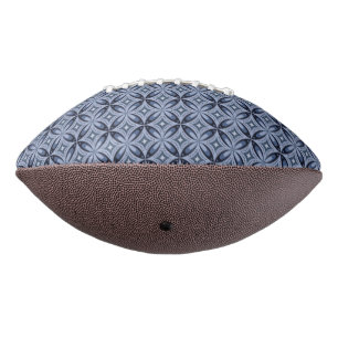 Blue Geometric Pattern Retro Style Football