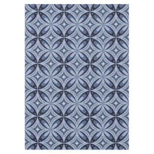Blue Geometric Pattern Retro Style Tablecloth