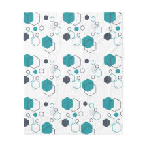 Blue geometric pattern with hexagon shapes