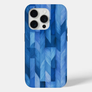 Blue Geometric Phone Case – Modern Abstract Patter
