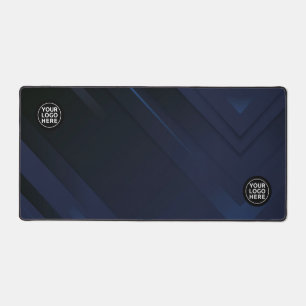 Blue Geometric Professional Desk Mat Mouse Pad