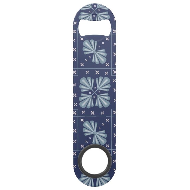 Blue Geometric shapes Pattern  (Front)
