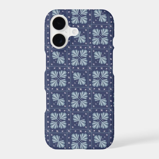 Blue Geometric shapes Pattern  (Back)