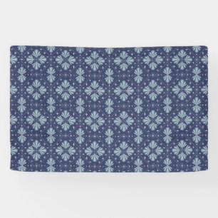 Blue Geometric shapes Pattern Banner