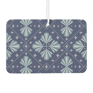 Blue Geometric shapes Pattern Car Air Freshener