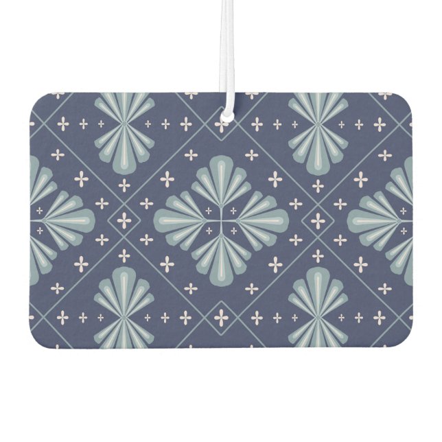 Blue Geometric shapes Pattern  Car Air Freshener (Front)