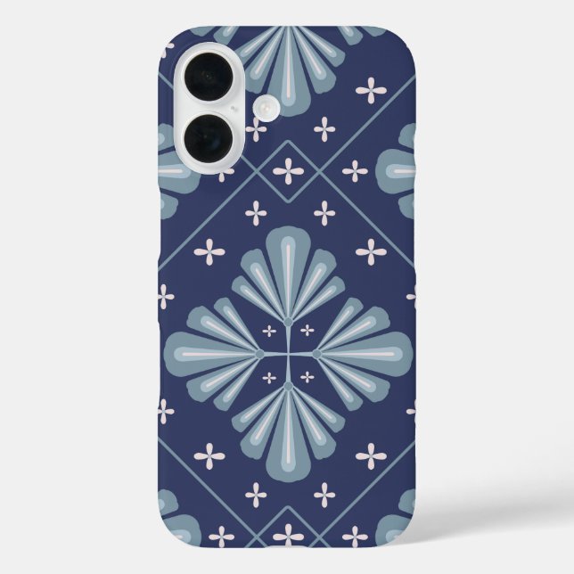 Blue Geometric shapes Pattern  Case-Mate iPhone Case (Back)