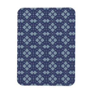 Blue Geometric shapes Pattern Magnet
