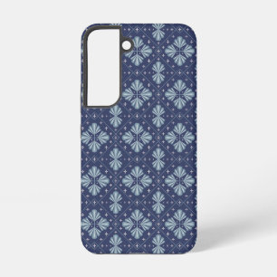 Blue Geometric shapes Pattern  Samsung Galaxy Case
