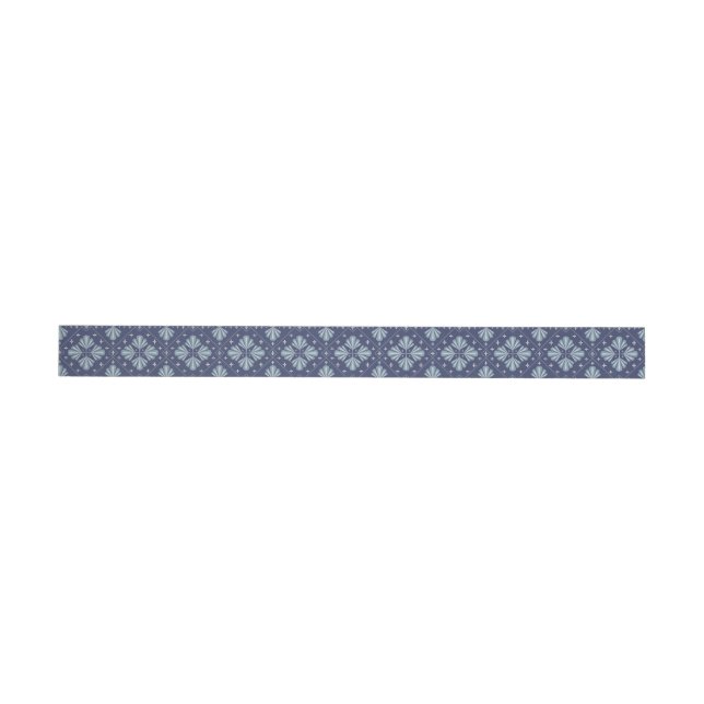 Blue Geometric shapes Pattern  Wrap Around Label (Individual)