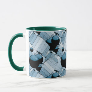 Blue Geometric Sphere Mug