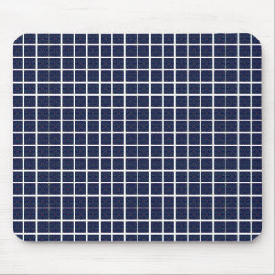 Blue Geometric Squares Mousepad