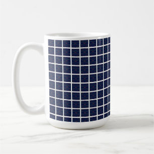 Blue Geometric Squares Mug