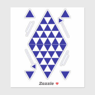 Blue Geometric Triangles