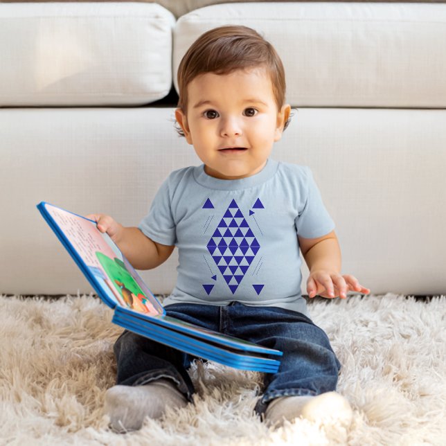 Blue Geometric Triangles Baby T-Shirt (Creator Uploaded)