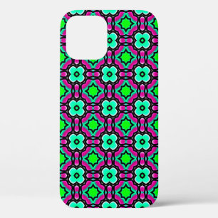 Blue geometrical painted seamless patternabstract, iPhone 12 case