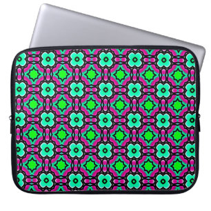Blue geometrical painted seamless patternabstract, laptop sleeve