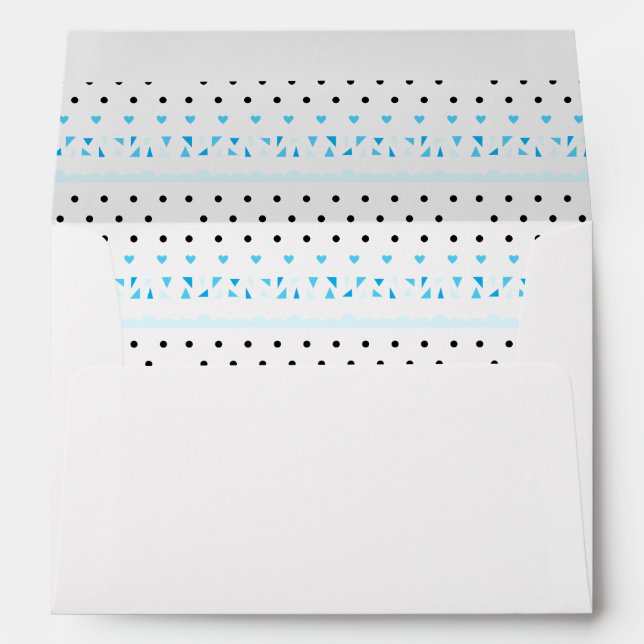 Blue Geometrics Envelopes (Back (Bottom))
