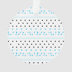 Blue Geometrics Ornament