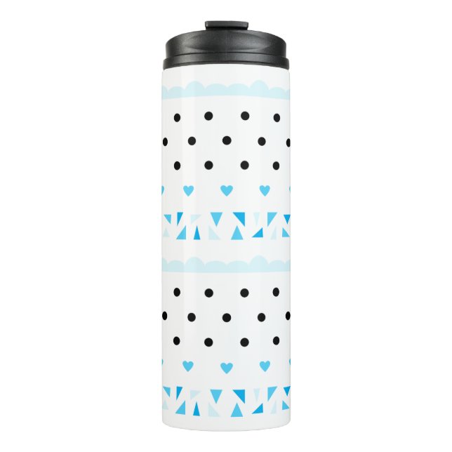 Blue Geometrics Thermal Tumbler (Front)
