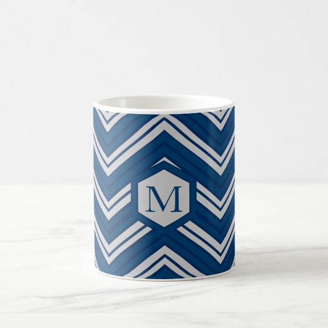 Blue Geometry Collection Coffee Mug (Center)