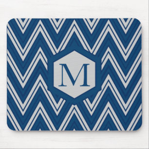Blue Geometry Collection Mouse Pad